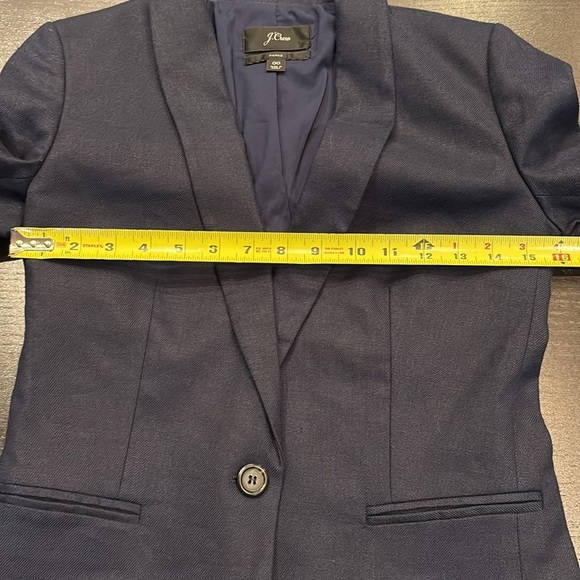 J.CREW Petite Parke blazer in bi-stretch linen cotton blend SIZE 00 - Picture 10 of 12